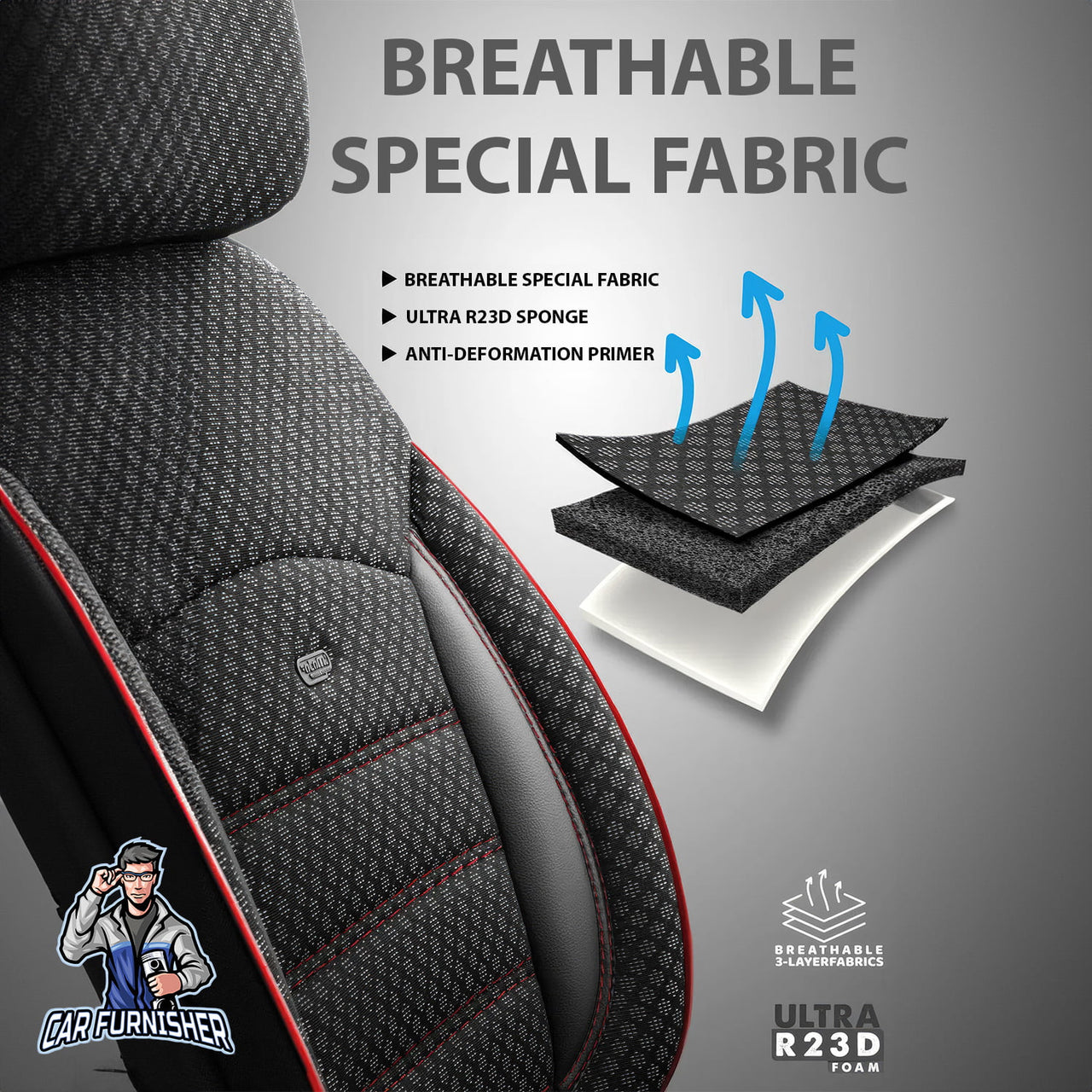 Car Seat Cover Set - Sport Plus Design