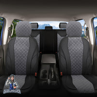 Thumbnail for Skoda Octavia Seat Covers VIP Design Gray 5 Seats + Headrests (Full Set) Leather & Foal Feather Fabric