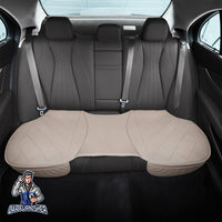 Thumbnail for Car Seat Protector - Premium Leather Design Beige 1x Front Back Bottom Leather