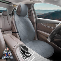Thumbnail for Car Seat Protector - Premium Leather Design Smoked 1x Front Seat Leather