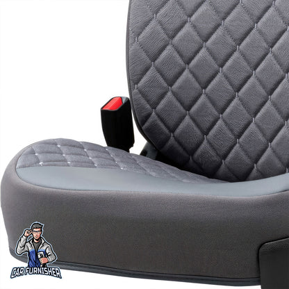 Car Seat Protector - Rsx Diamond Foal Feather Design Smoked 1x Front Seat Leather & Foal Feather