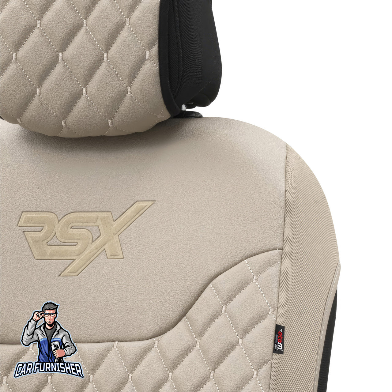 Car Seat Protector - Rsx Diamond Leather Design