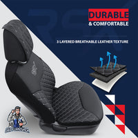 Thumbnail for Car Seat Protector - Rsx Diamond Leather Design