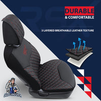 Thumbnail for Car Seat Protector - Rsx Diamond Leather Design