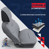 Thumbnail for Car Seat Protector - Rsx Diamond Leather Design