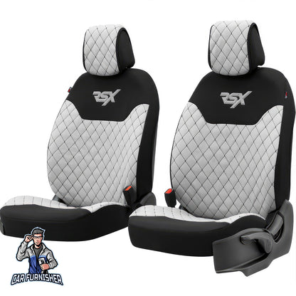 Car Seat Protector - Rsx Sport Design Gray 2x Front Seat Fabric