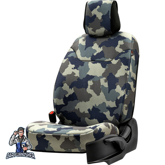Car Seat Protector - Safari Design Alps Camo 1x Front Seat Waterproof Fabric