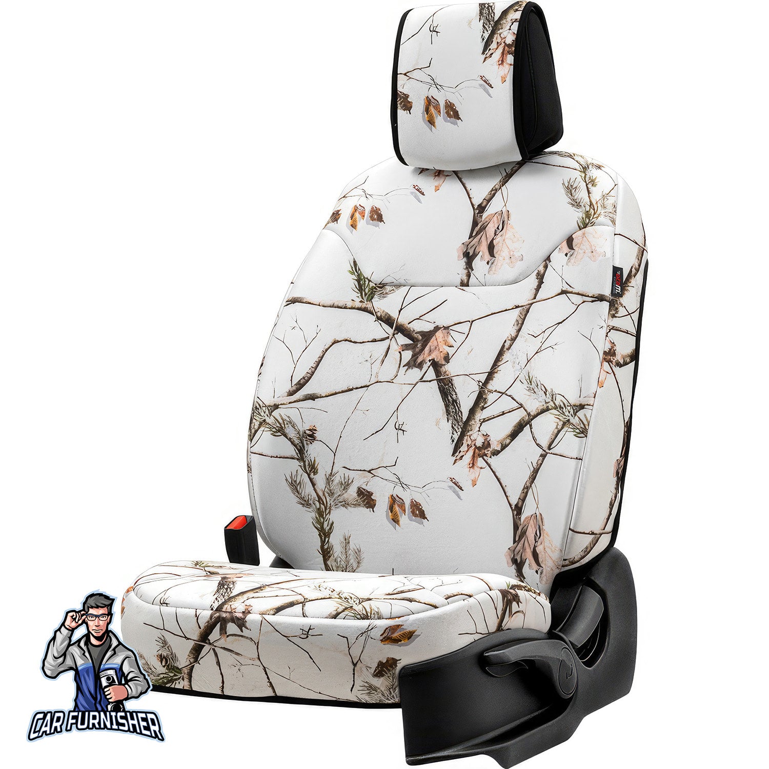 Car Seat Protector - Safari Design Arctic Camo 1x Front Seat Waterproof Fabric