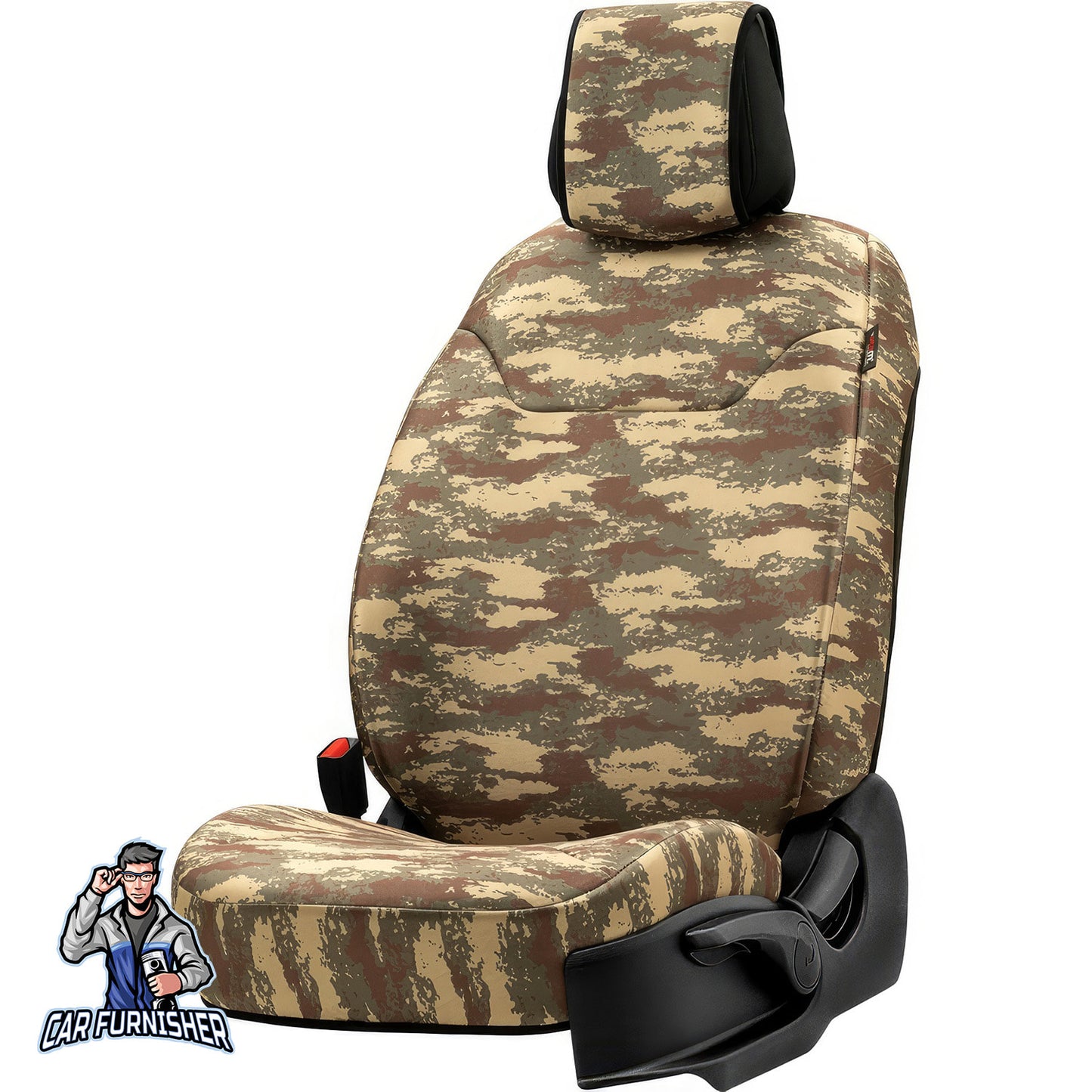 Car Seat Protector - Safari Design Sierra Camo 1x Front Seat Waterproof Fabric