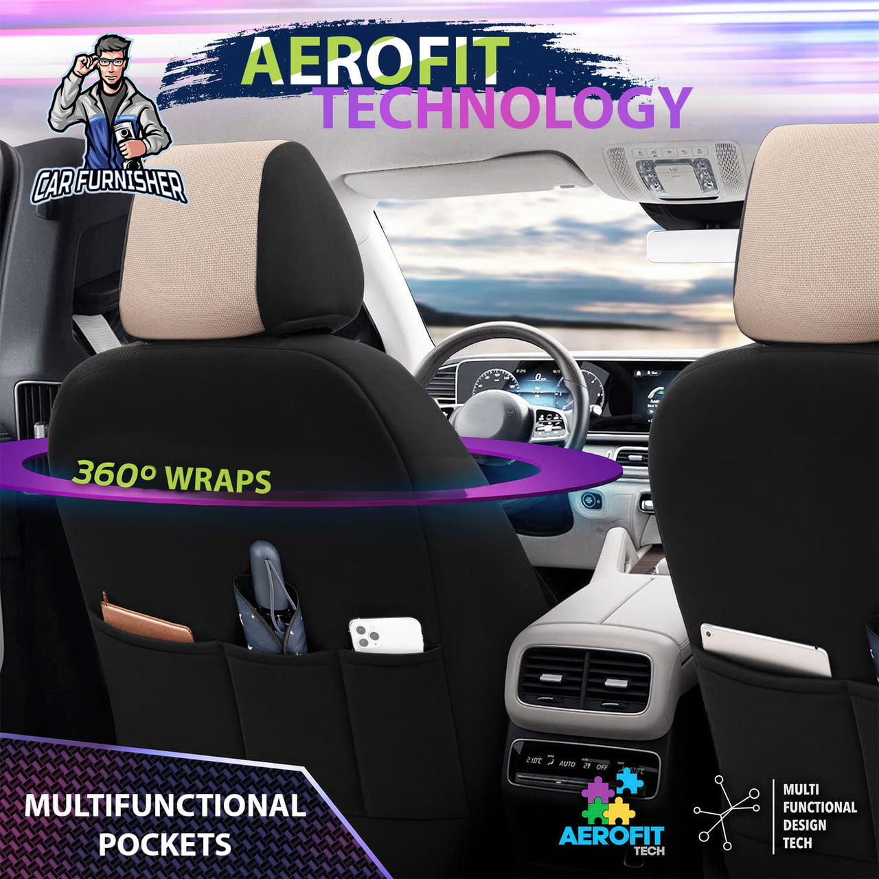 Hyundai Marcia Seat Covers Carbon Design