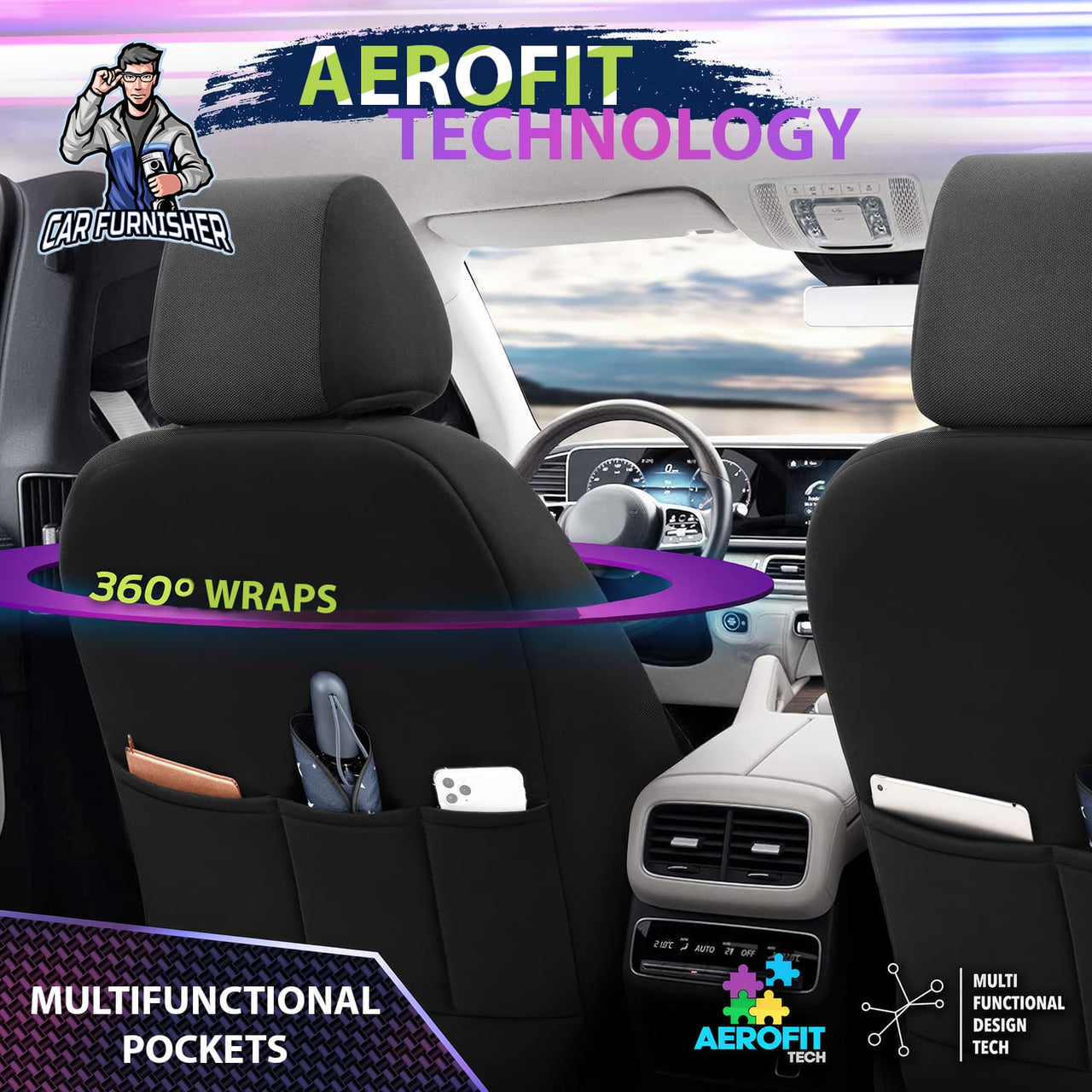 Nissan Navara Seat Covers Carbon Design
