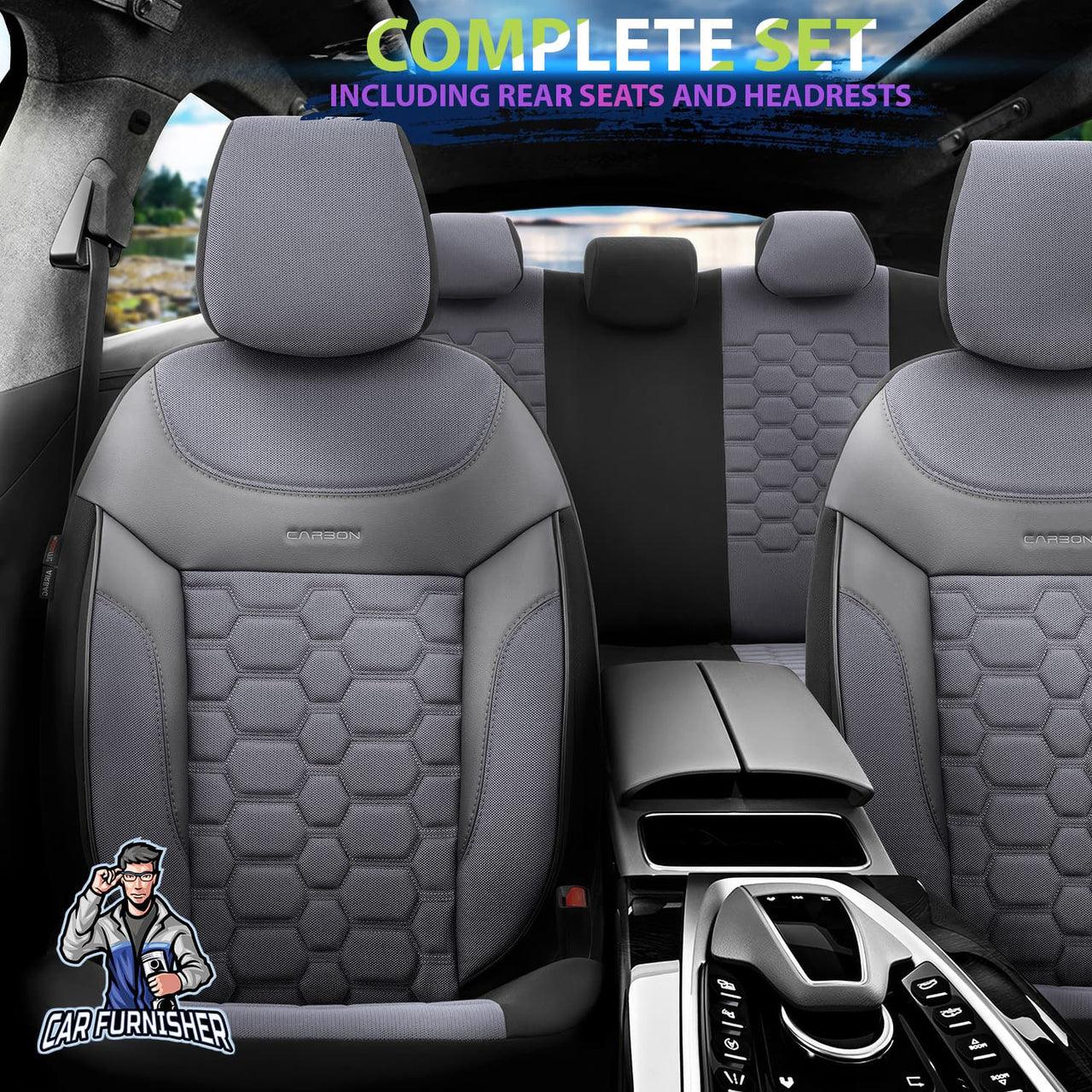 Ford C-Max Seat Covers Carbon Design