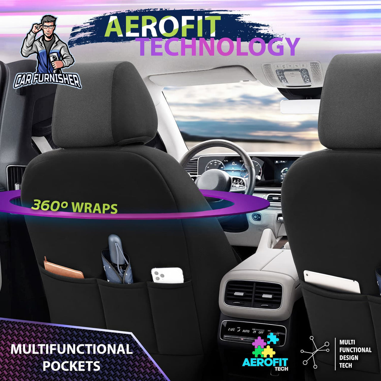 Nissan Navara Seat Covers Carbon Design