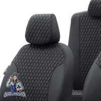 Thumbnail for DS 5 Seat Cover Amsterdam Leather Design Black Leather