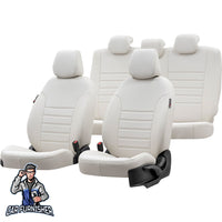 Thumbnail for Dodge Nitro Seat Cover Istanbul Leather Design Ivory Leather