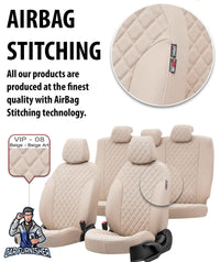 Thumbnail for Dodge Nitro Seat Cover Madrid Leather Design Beige Leather