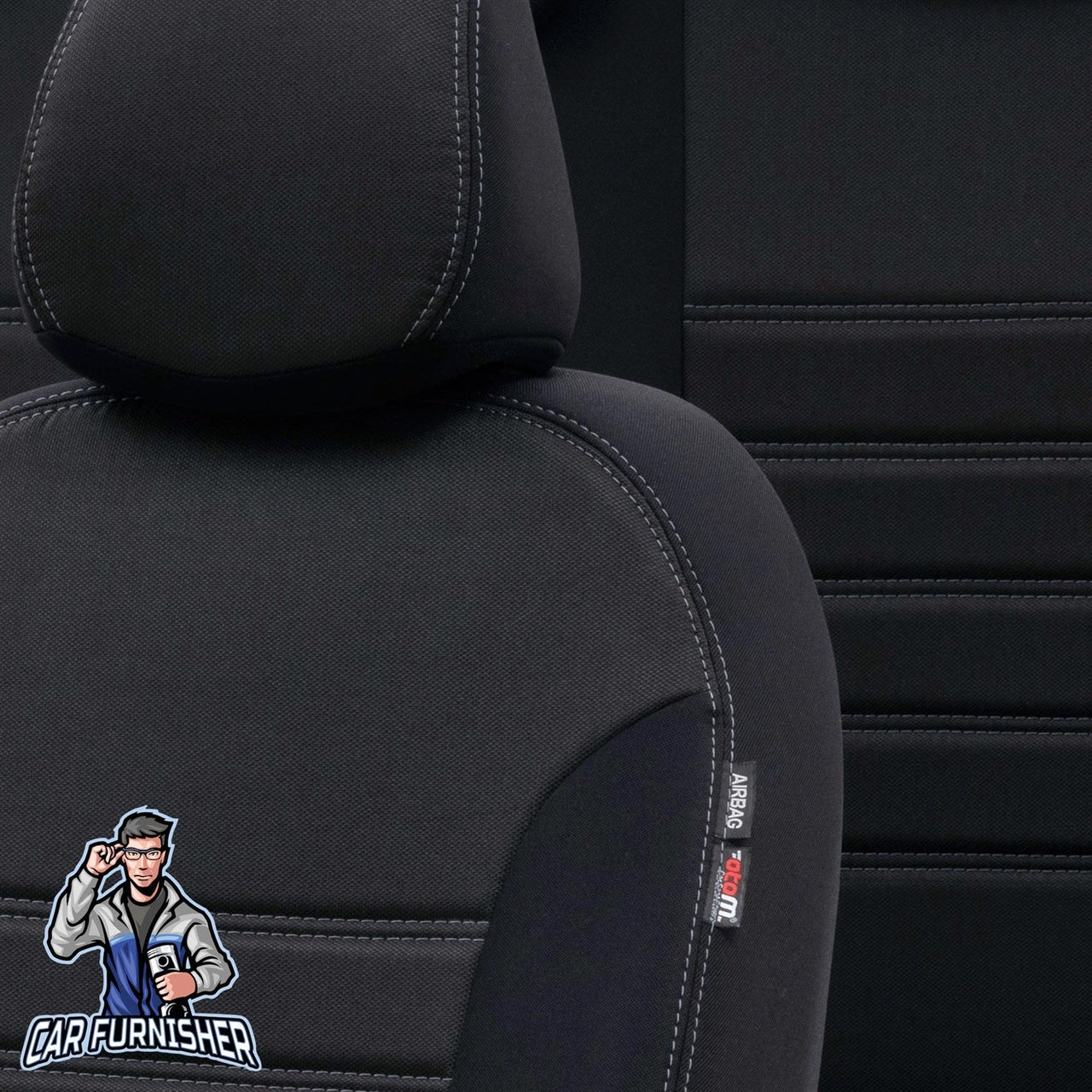 Dodge Nitro Seat Cover Original Jacquard Design Black Jacquard Fabric