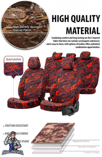 Thumbnail for Chevrolet Nova Seat Covers Camouflage Waterproof Design Gobi Camo Waterproof Fabric