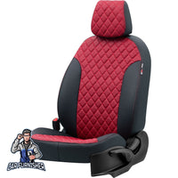 Thumbnail for Chevrolet Spark Seat Covers Madrid Leather Design Red Leather