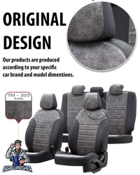 Thumbnail for Ford Puma Seat Covers Milano Suede Design Beige Leather & Suede Fabric