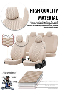 Thumbnail for Ford Puma Seat Covers Tokyo Leather Design Beige Leather