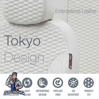 Thumbnail for Ford Puma Seat Covers Tokyo Leather Design Smoked Leather