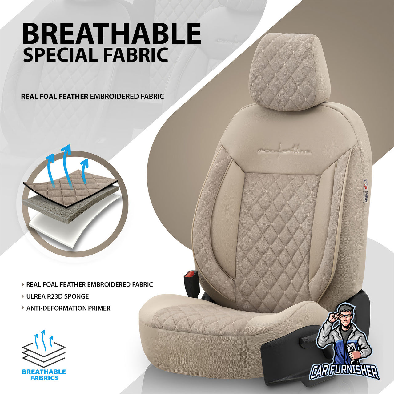 Car Seat Cover Set - Comfortline Vip Design