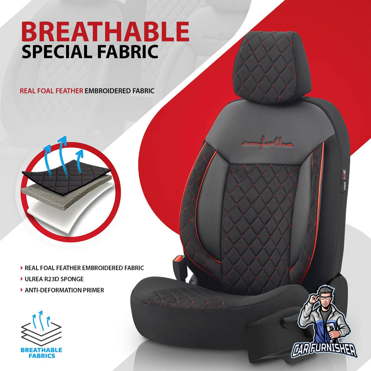 Car Seat Cover Set - Comfortline Vip Design