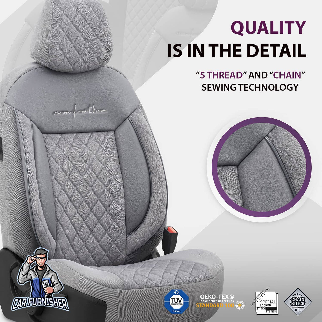Fiat 500 Seat Covers Comfortline Vip Design