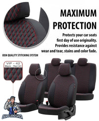 Thumbnail for Dacia Spring Seat Covers Amsterdam Leather Design Black Leather