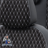 Thumbnail for Dacia Spring Seat Covers Amsterdam Foal Feather Design Dark Gray Leather & Foal Feather