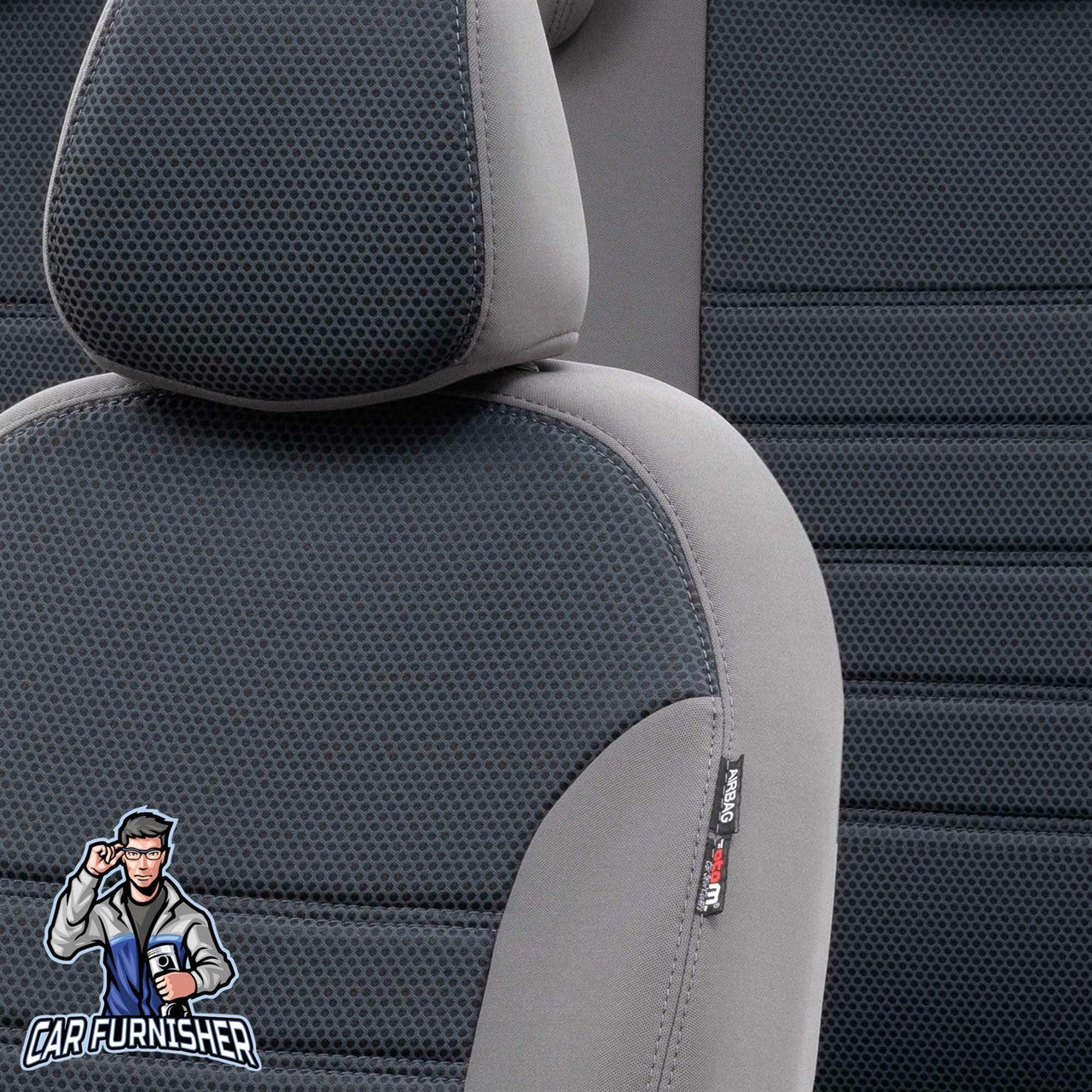 Dacia Spring Seat Covers Original Jacquard Design Smoked Jacquard Fabric