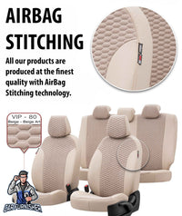 Thumbnail for Dacia Spring Seat Covers Tokyo Foal Feather Design Dark Gray Leather & Foal Feather