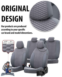 Thumbnail for Dacia Spring Seat Covers Tokyo Foal Feather Design Dark Gray Leather & Foal Feather