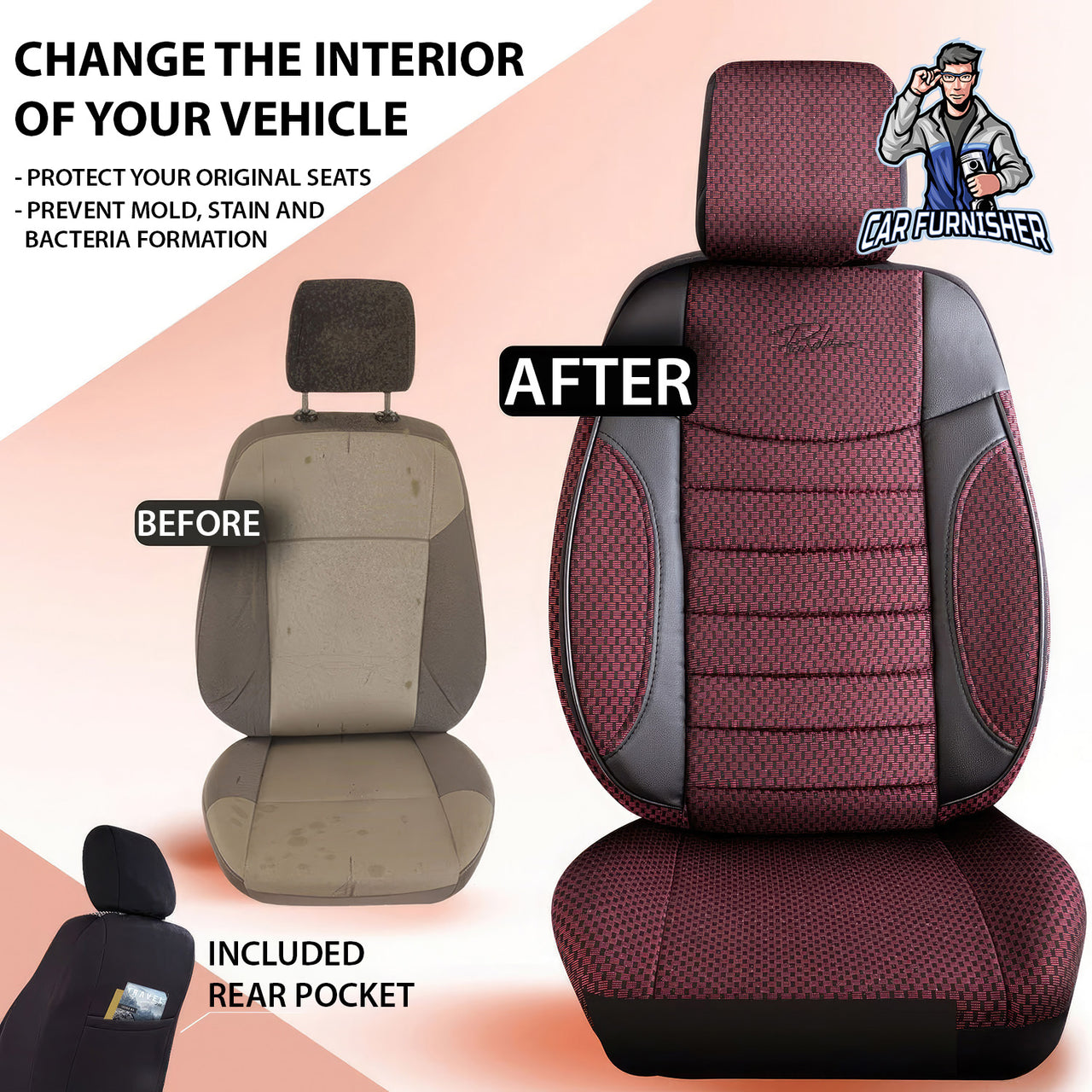 Car Seat Cover Set - Elegant Design