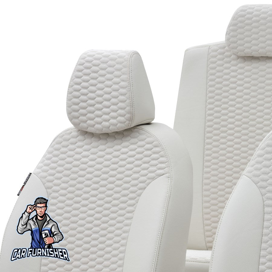 Fiat Siena Seat Covers Tokyo Leather Design Ivory Leather & Foal Feather