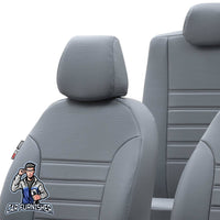 Thumbnail for Fiat Talento Seat Covers Istanbul Leather Design Smoked Leather