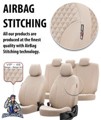 Thumbnail for Ford Fusion Seat Covers Amsterdam Leather Design Ivory Leather