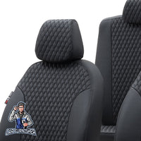 Thumbnail for Ford Fusion Seat Covers Amsterdam Leather Design Black Leather