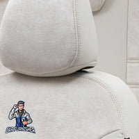 Thumbnail for Ford Fusion Seat Covers Milano Suede Design Ivory Leather & Suede Fabric