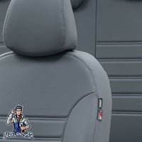 Thumbnail for Ford Fusion Seat Covers New York Leather Design Smoked Leather