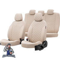 Thumbnail for Ford Mondeo Seat Covers Madrid Leather Design Beige Leather