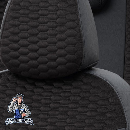 Ford Ranger Seat Covers Tokyo Foal Feather Design Black Leather & Foal Feather