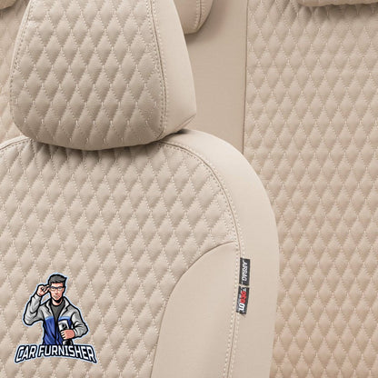 Ford S-Max Seat Covers Amsterdam Leather Design Beige Leather