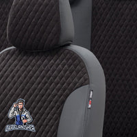 Thumbnail for Ford S-Max Seat Covers Amsterdam Foal Feather Design Black Leather & Foal Feather