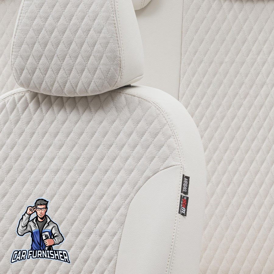 Ford S-Max Seat Covers Amsterdam Foal Feather Design Ivory Leather & Foal Feather