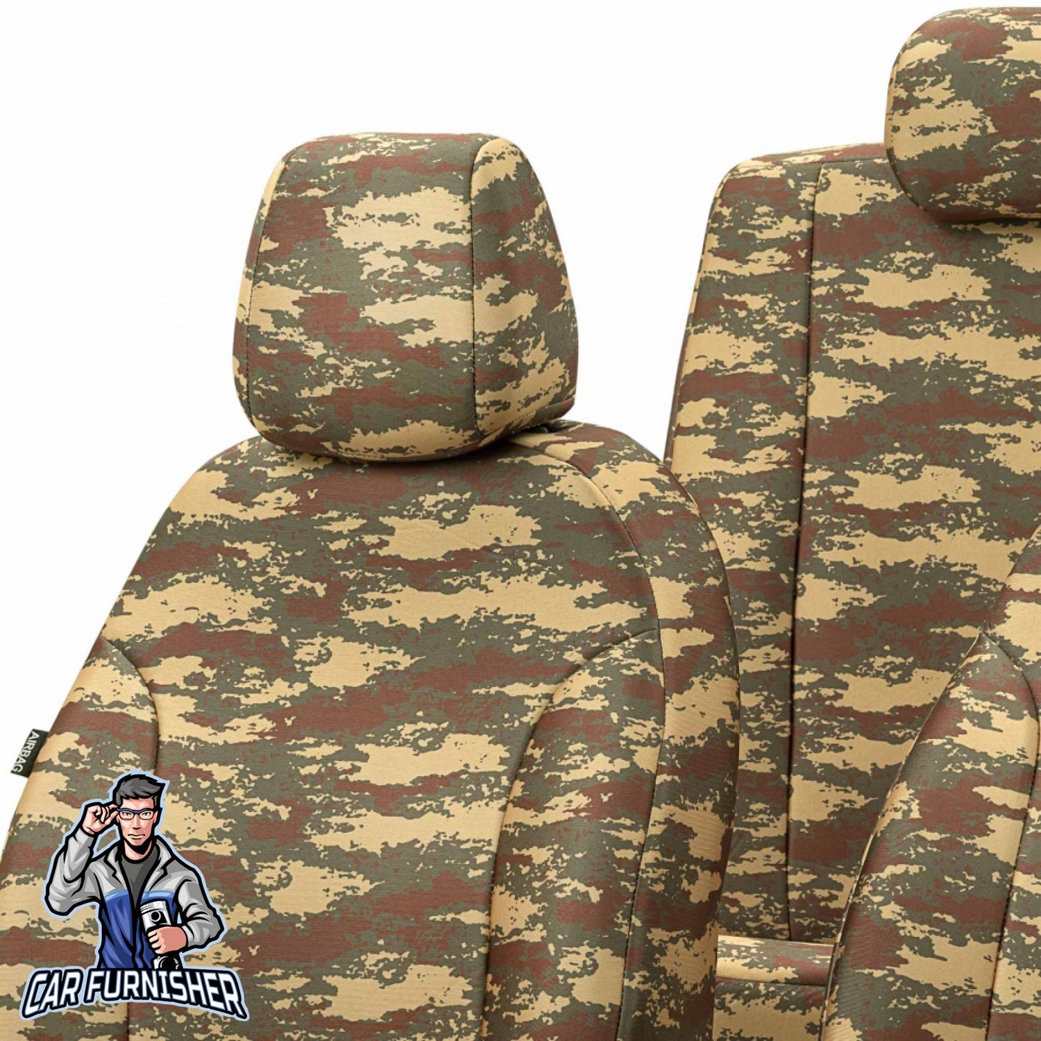 Ford S-Max Seat Covers Camouflage Waterproof Design Sierra Camo Waterproof Fabric
