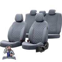 Thumbnail for Ford S-Max Seat Covers Madrid Leather Design Smoked Leather