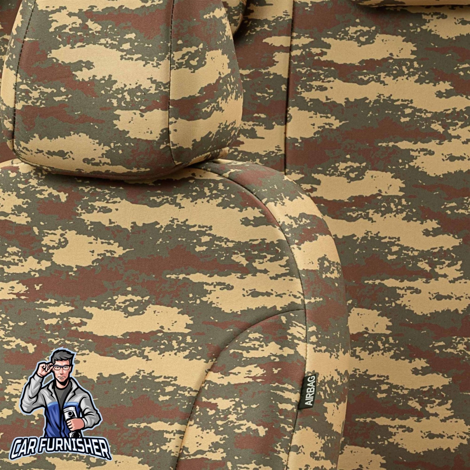 Ford Tourneo Courier Seat Covers Camouflage Waterproof Design Sierra Camo Waterproof Fabric