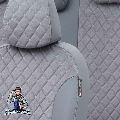 Ford Tourneo Courier Seat Covers Madrid Foal Feather Design Smoked Leather & Foal Feather